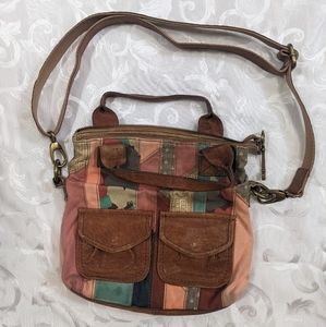 Fossil patchwork leather crossbody bag